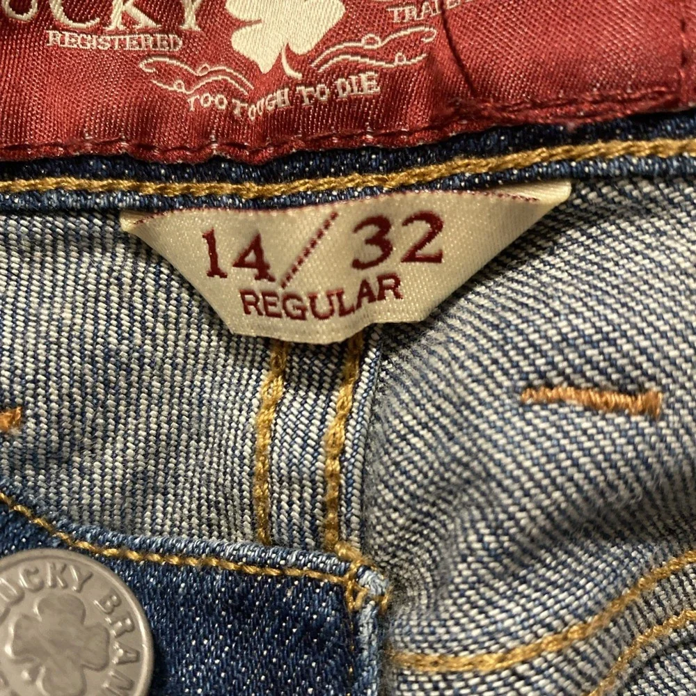 Lucky  BRAND Sofia Straight High Back Rise Blue Denim Jeans  14/32